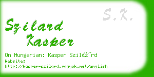 szilard kasper business card